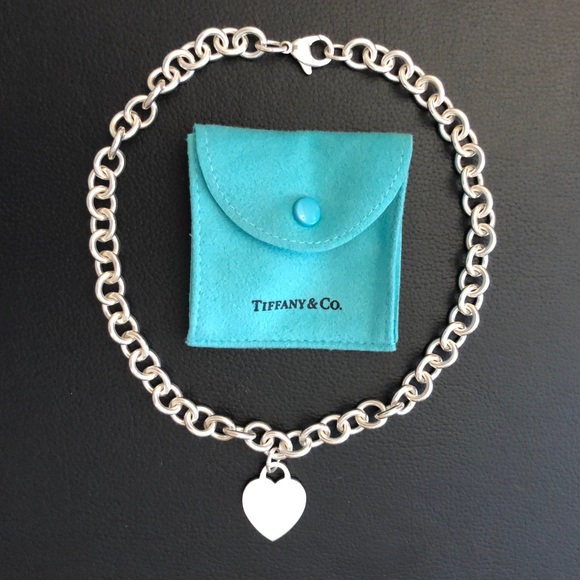 Tiffany & Co. Heart Tag Chain Link Charm Necklace - Picture 1 of 7
